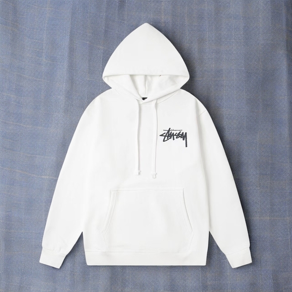 Stussy White Hoodie with Red Dice Graphic - Picture 2 of 8